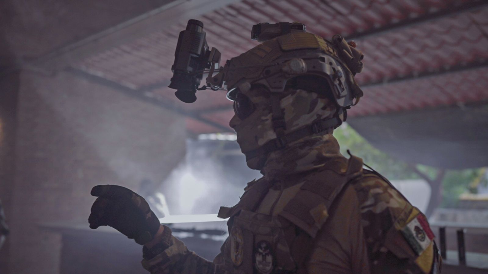 A specialist at work in an operational environment