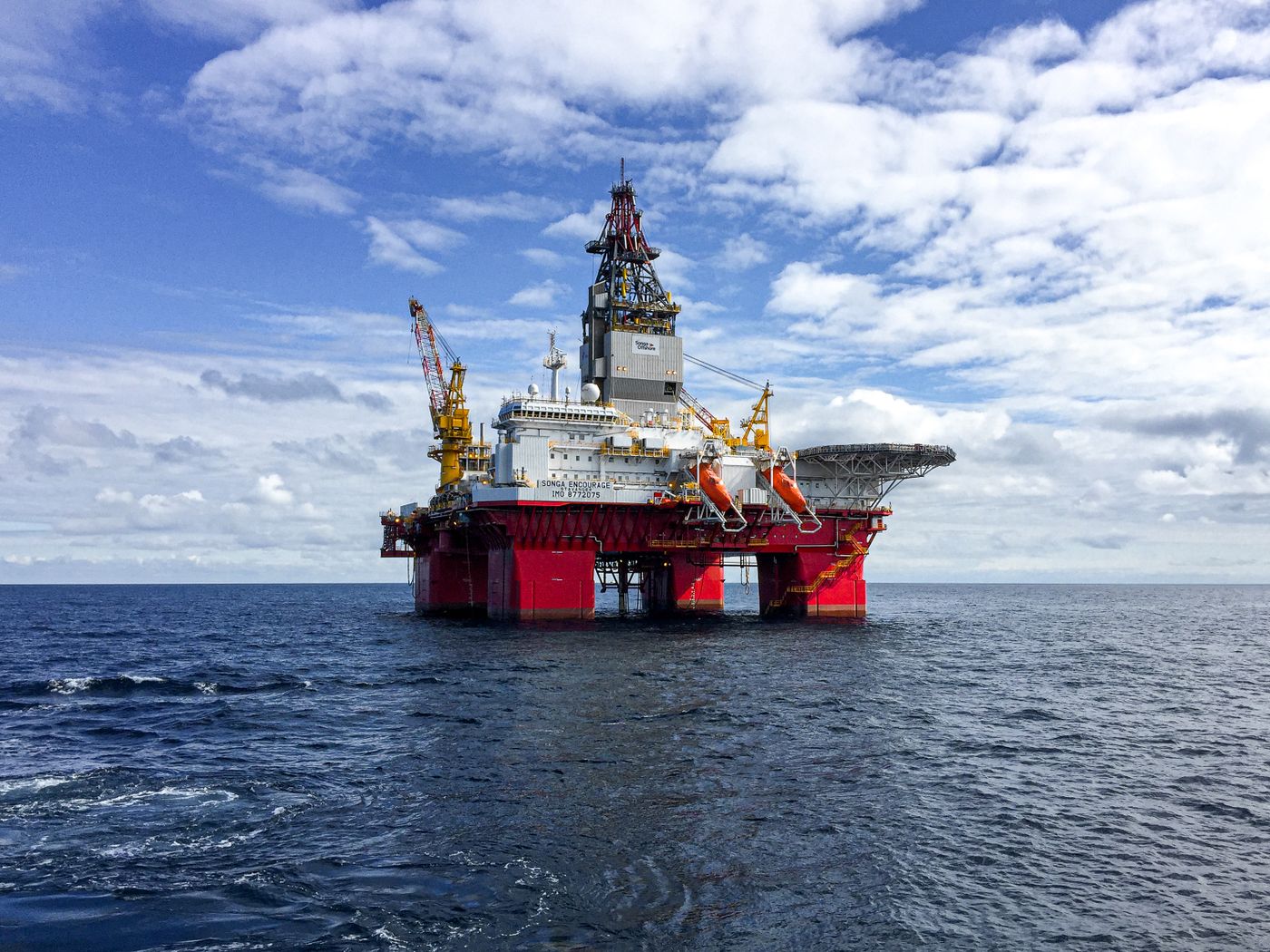 An offshore platform in open sea